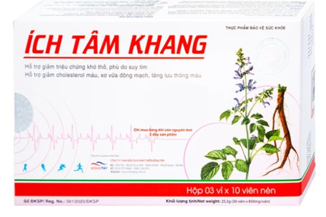 Ích tâm khang Dp Hồng bàng (Hộp 30 viên)