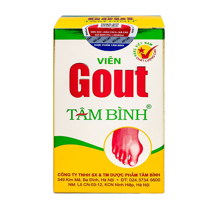 Viên Gout Tâm bình (Hộp 1 lọ 60 viên)