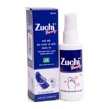 Chai xịt Zuchi Family Hoa Linh khử mùi hôi chân và giày (50ml)