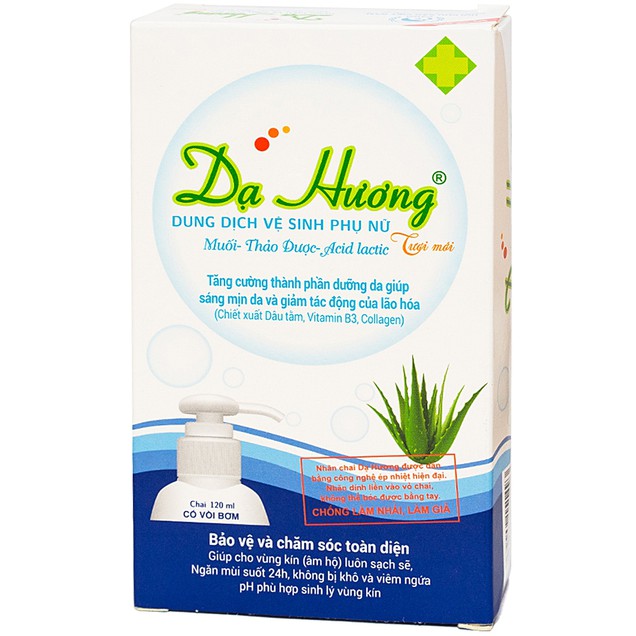 Dung dịch vệ sinh phụ nữ Dạ Hương vệ sinh nhẹ nhàng, dưỡng ẩm (Chai 120ml)