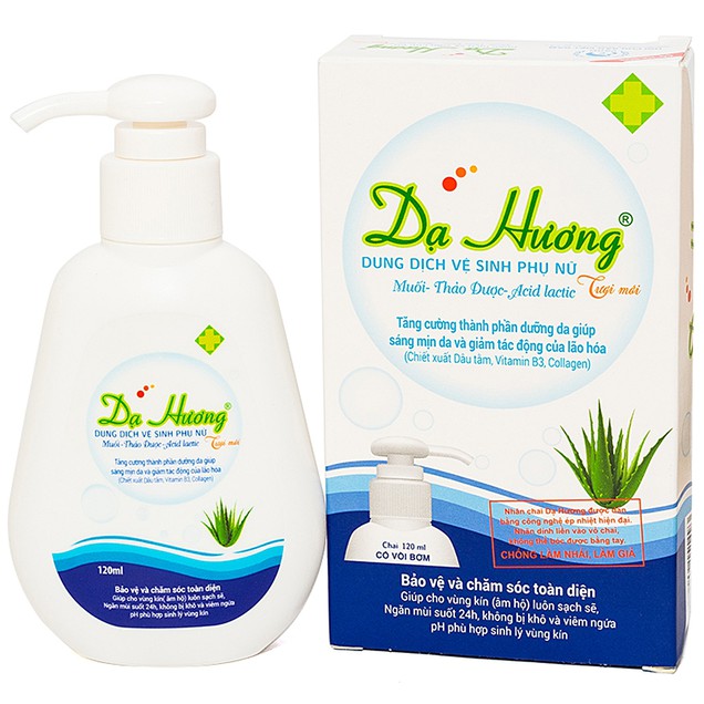 Dung dịch vệ sinh phụ nữ Dạ Hương vệ sinh nhẹ nhàng, dưỡng ẩm (Chai 120ml)
