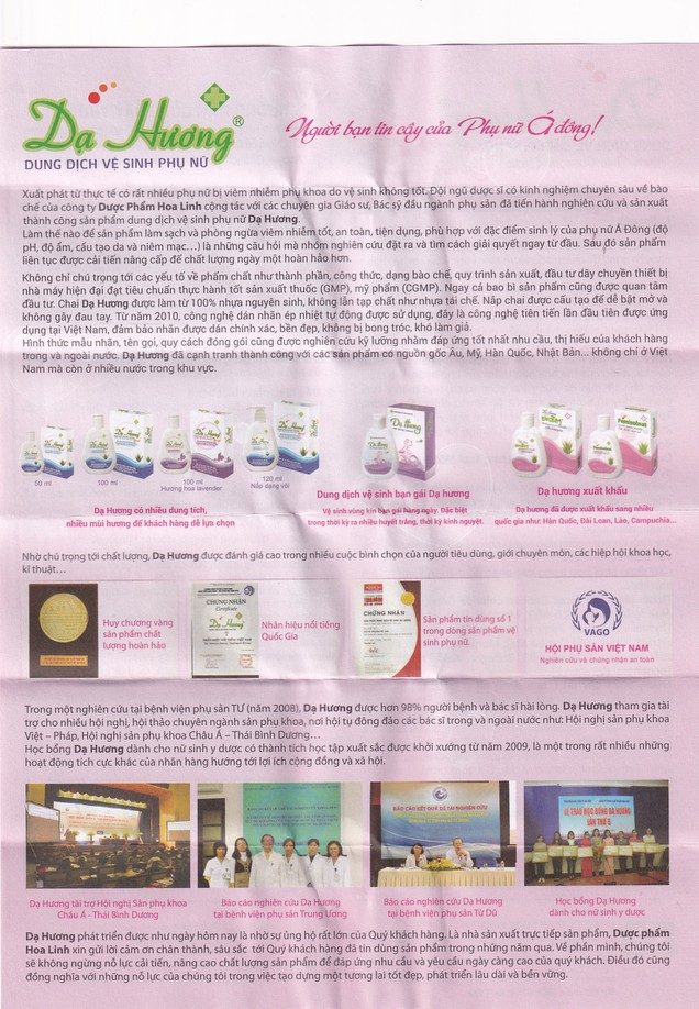 Dung dịch vệ sinh phụ nữ Dạ Hương hương Lavender vệ sinh nhẹ nhàng, giữ cân bằng pH (100ml)