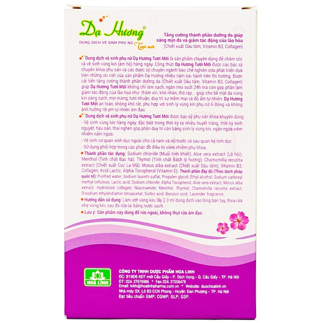 Dung dịch vệ sinh phụ nữ Dạ Hương hương Lavender vệ sinh nhẹ nhàng, giữ cân bằng pH (100ml)