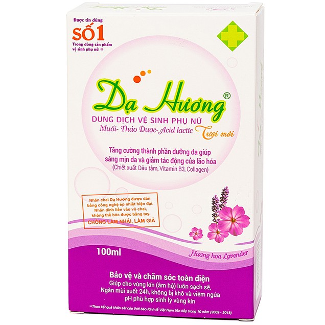 Dung dịch vệ sinh phụ nữ Dạ Hương hương Lavender vệ sinh nhẹ nhàng, giữ cân bằng pH (100ml)