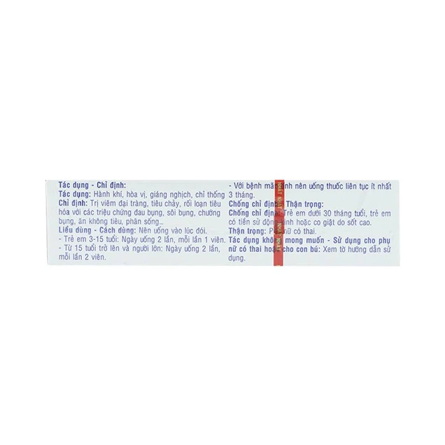 Thuốc Đại Tràng Nhất Nhất điều trị viêm đại tràng, tiêu chảy, rối loạn tiêu hóa (2 vỉ x 10 viên)