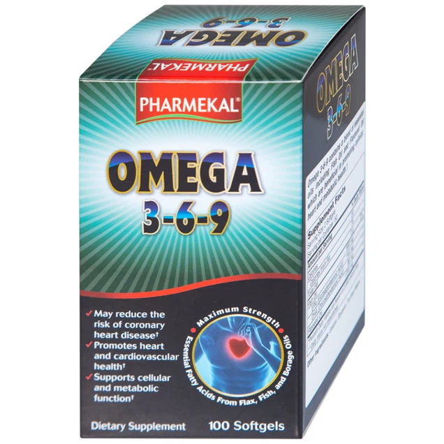 Viên uống Omega 3-6-9 Pharmekal hỗ trợ giảm nguy cơ xơ vữa động mạch (100 viên)