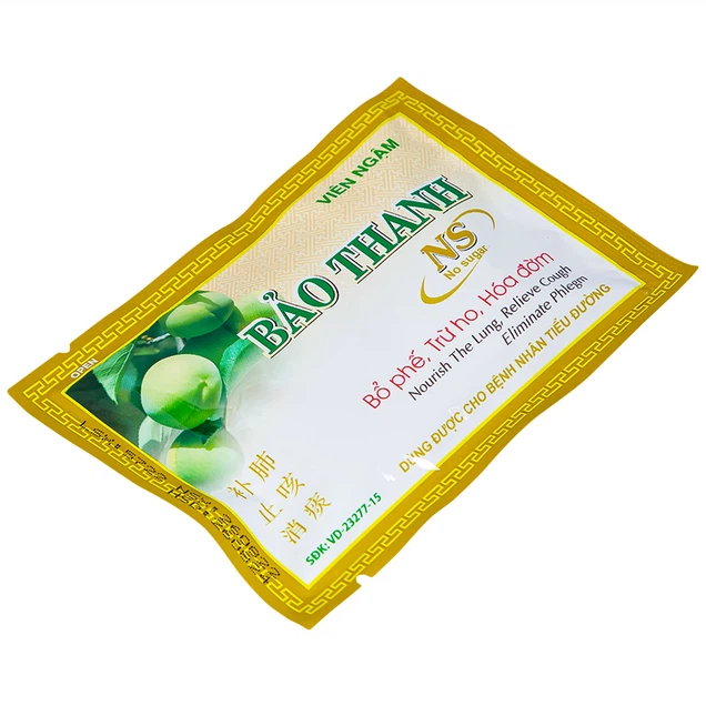 Viên ngậm Bảo Thanh Hoa Linh không đường - bổ phế, trừ ho, hóa đờm (20 vỉ x 5 viên)