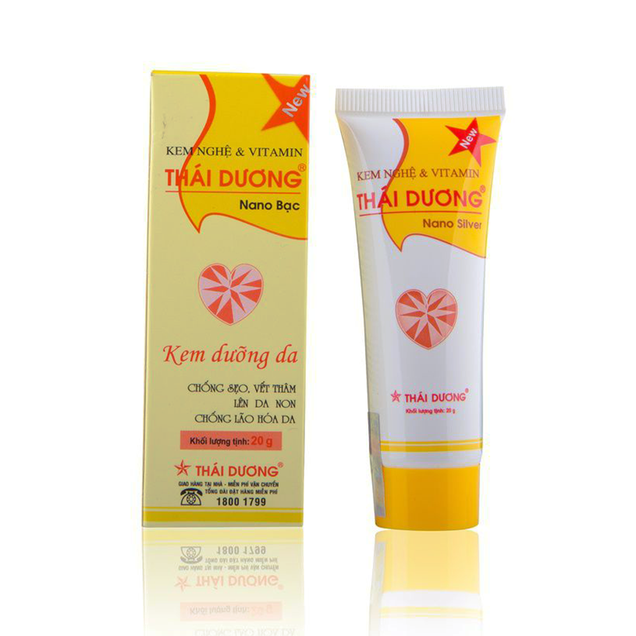 Kem bôi nghệ và Vitamin Thái Dương Nano Bạc giúp mờ thâm sẹo, nám (20g)