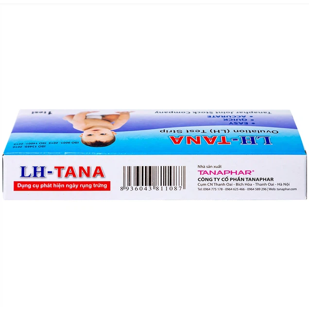Que thử rụng trứng LH-Tana hỗ trợ phát hiện ngày rụng trứng nhanh chóng, đơn giản (12 que)