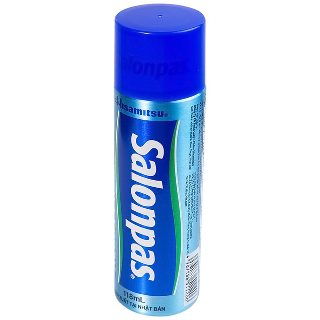 Xịt giảm đau Salonpas Jet Spray Hisamitsu giảm đau, kháng viêm do căng cơ, bong gân (118ml)