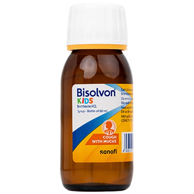 Siro Bisolvon Kids Boehringer làm loãng đờm trong các bệnh phế quản phổi cấp và mạn tính (60ml)