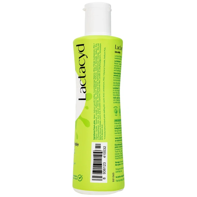 Sữa tắm gội cho bé Lactacyd Baby Extra Milky bảo vệ, nuôi dưỡng da và tóc (250ml)