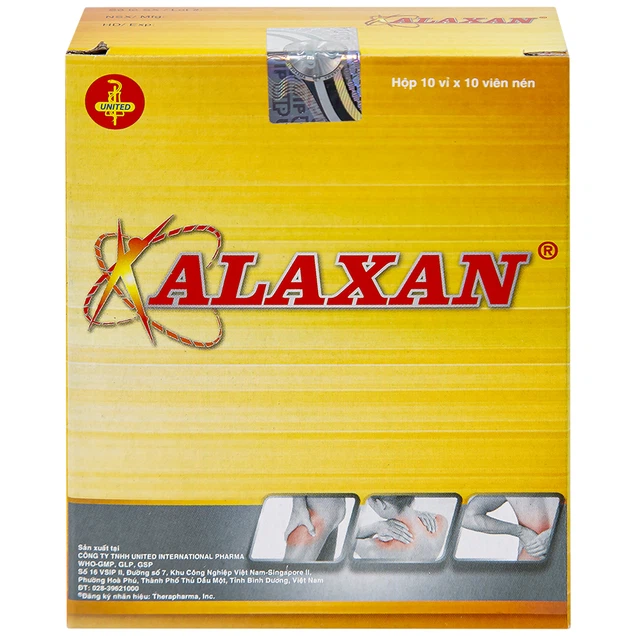 Thuốc Alaxan United giảm các cơn đau cơ xương, nhức đầu, đau bụng kinh, nhức răng (10 vỉ x 10 viên)