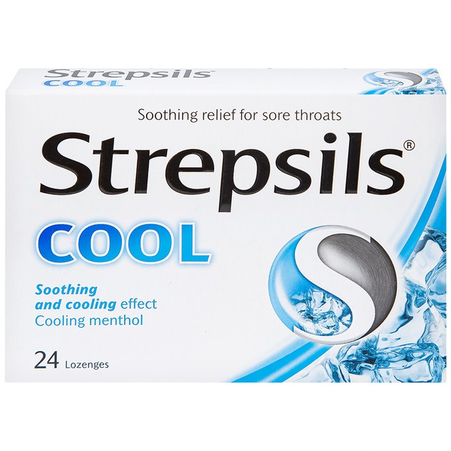 Viên ngậm Strepsils Cool Reckitt Benckiser điều trị viêm họng (2 vỉ x 12 viên)