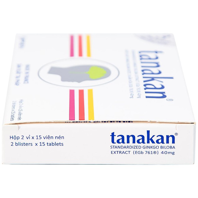 Thuốc Tanakan điều trị triệu chứng rối loạn nhận thức, rối loạn chú ý và trí nhớ (2 vỉ x 15 viên)