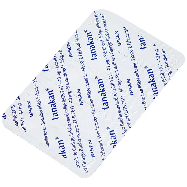 Thuốc Tanakan điều trị triệu chứng rối loạn nhận thức, rối loạn chú ý và trí nhớ (2 vỉ x 15 viên)