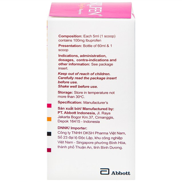 Hỗn dịch uống Brufen Abbott giảm đau, hạ sốt ở trẻ em (60ml)