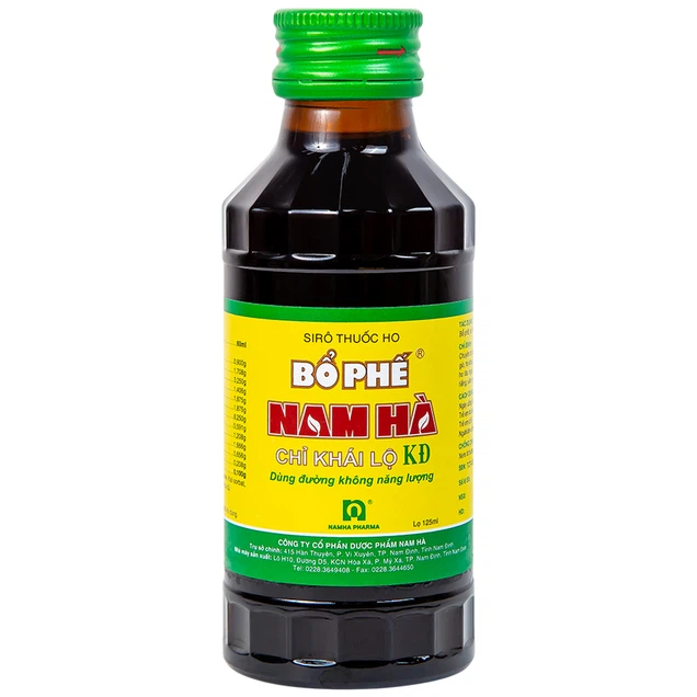 Siro thuốc ho Bổ Phế Nam Hà Chỉ Khái Lộ KĐ chuyên trị ho do cảm mạo, ho gió, ho khan, ho có đờm (125ml)
