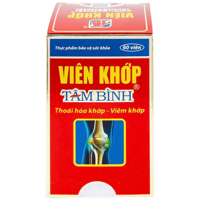 Viên khớp Tâm Bình hỗ trợ giảm các triệu chứng của thoái hóa khớp, viêm khớp (60 viên)