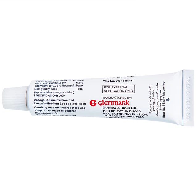 Kem Flucort-N Glenmark hỗ trợ điều trị các bệnh viêm da (15g)