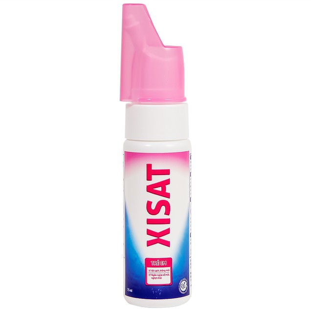 Xịt mũi nước biển sâu Xisat 75ml xịt sạch thông mũi dùng cho trẻ em