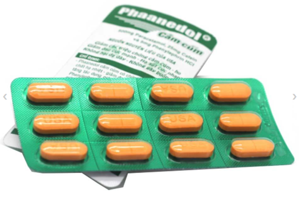 Phaanedol cảm cúm Usa-Nic Pharma (Hộp 180 viên)