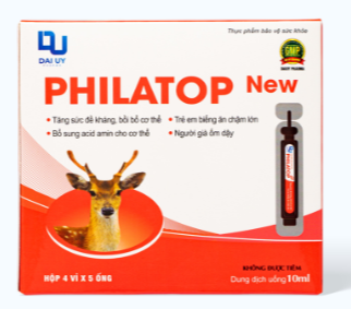 Thực phẩm bảo vệ sức khỏe Đại Uy Philatop hỗ trợ tăng cường sức khỏe (Hộp 20 ống x 10ml)