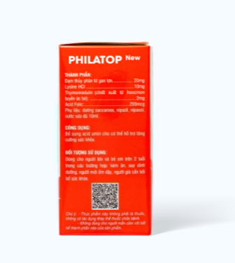 Thực phẩm bảo vệ sức khỏe Đại Uy Philatop hỗ trợ tăng cường sức khỏe (Hộp 20 ống x 10ml)