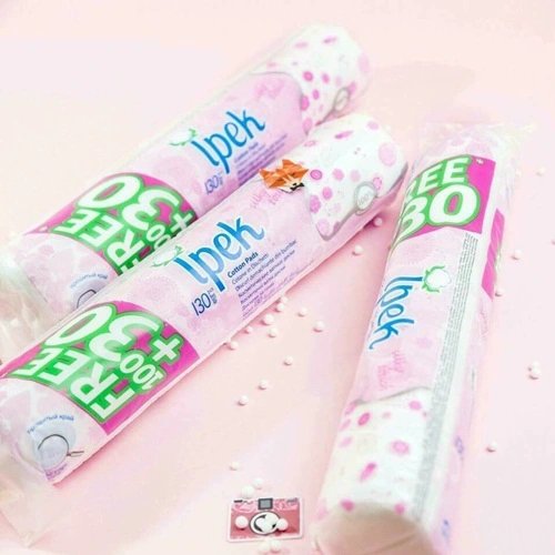 Bông tẩy trang Ipek siêu mềm mịn (Gói 130 miếng)
