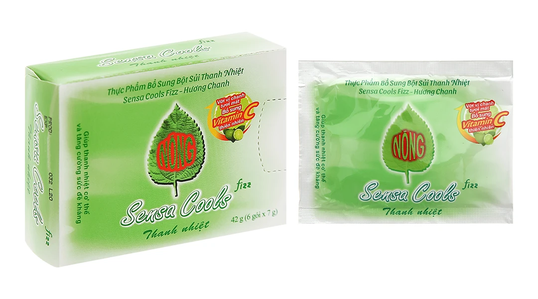 Bột sủi Sensa Cools Enesis giúp thanh nhiệt cơ thể và tăng cường sức đề kháng (6 gói x 7g)