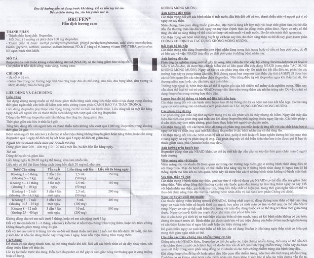 Hỗn dịch uống Brufen Abbott giảm đau, hạ sốt ở trẻ em (60ml)