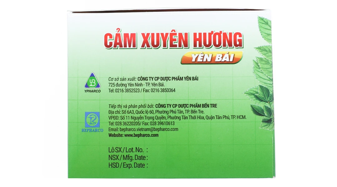 Thuốc Cảm Xuyên Hương Yên Bái điều trị cảm cúm, cảm lạnh (10 vỉ x 10 viên)
