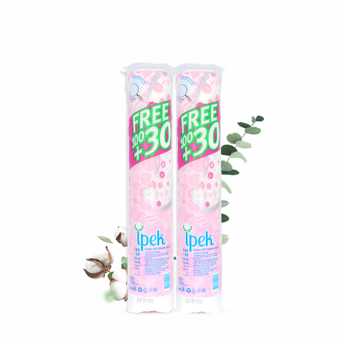Bông tẩy trang Ipek siêu mềm mịn (Gói 130 miếng)