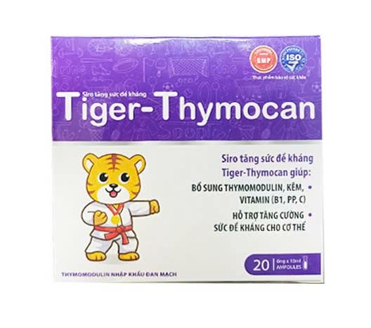 Siro tăng sức đề kháng Hổ Tiger Thymocan (Hộp 20 ống x 10ml)