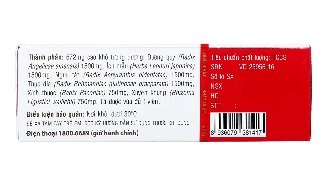 Hoạt huyết nhất nhất Dp nhất nhất (H/30v)Hoạt Huyết Nhất Nhất phòng và trị thiểu năng tuần hoàn não (3 vỉ x 10 viên)