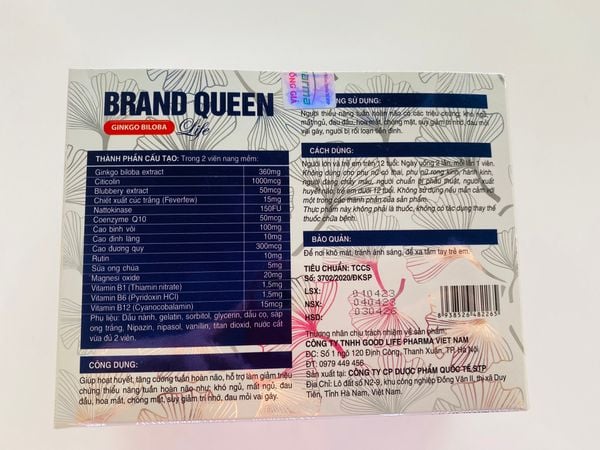 Brand queen Goodlife Pharma (Hộp 10 vỉ x 10 viên)
