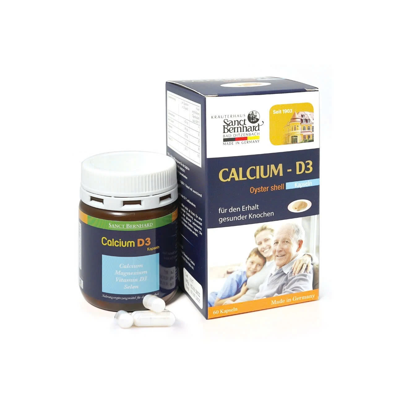 Viên uống Calcium D3 Sanct Berhhard - Bổ sung Canxi phòng ngừa loãng xương (60 viên)