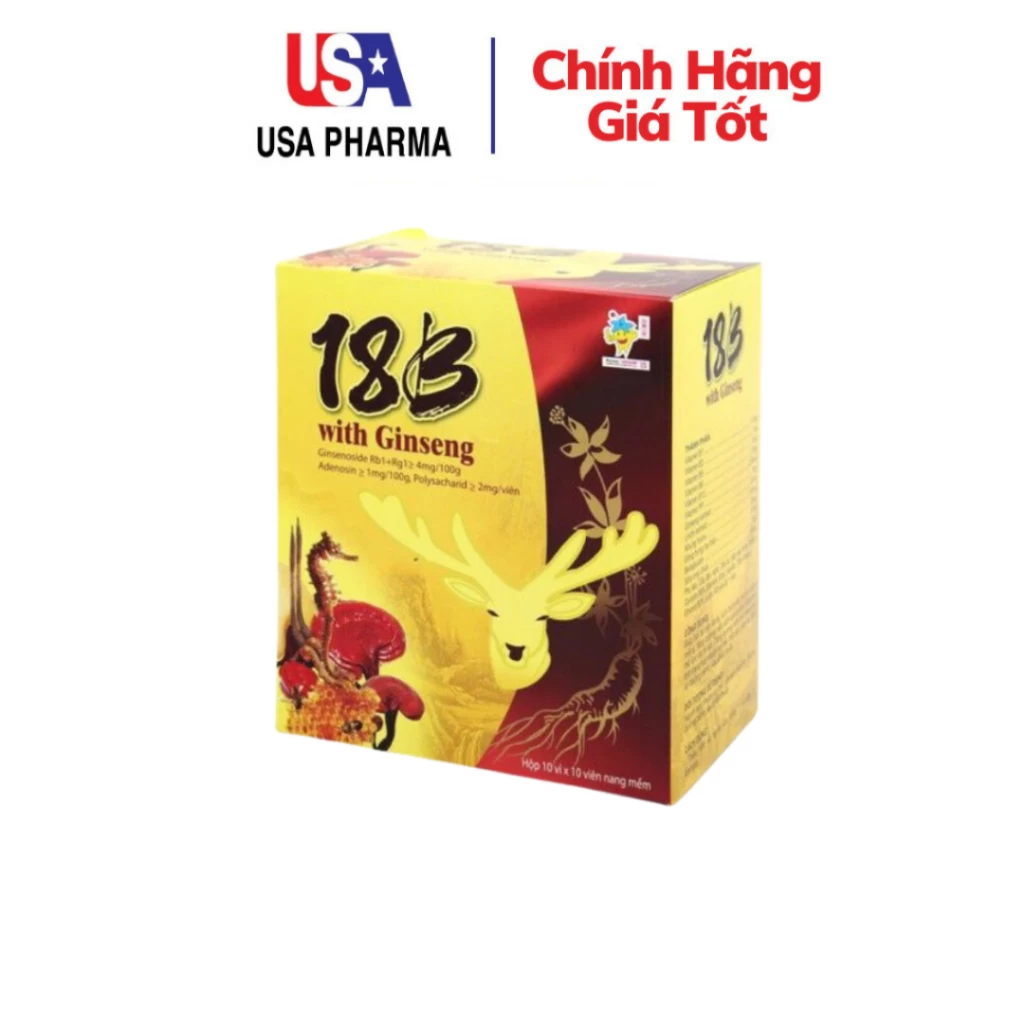 18B with Ginseng Việt Pháp (Hộp 10 vỉ x 10 viên)