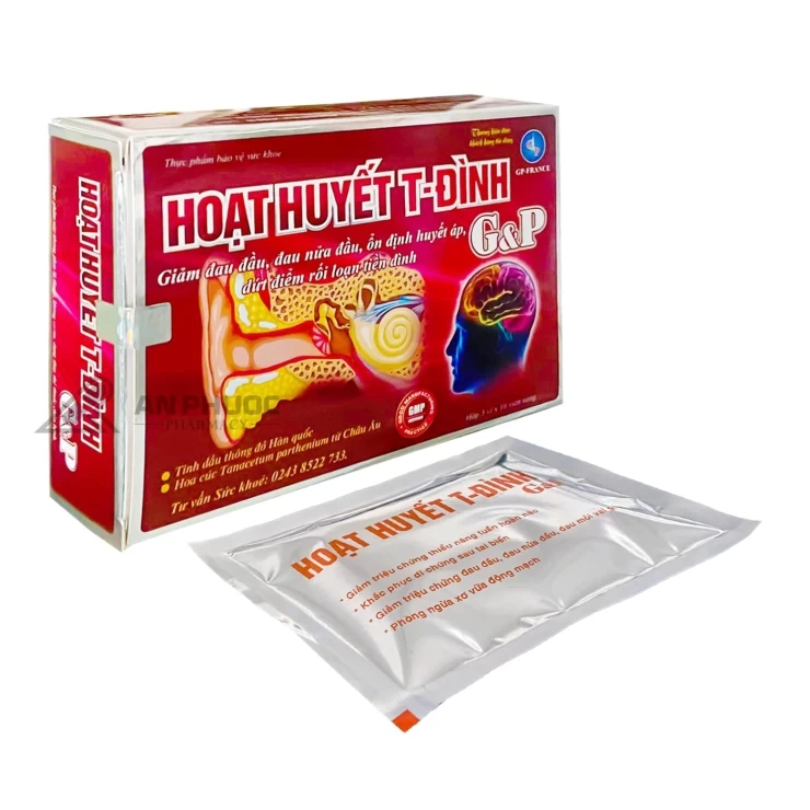 Hoạt huyết T-Đình G&P đỏ (Hộp 3 vỉ x 10 viên)