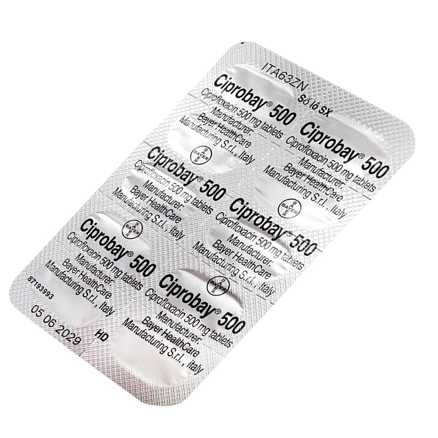 Thuốc Ciprobay 500mg Bayer điều trị nhiễm trùng (1 vỉ x 10 viên)