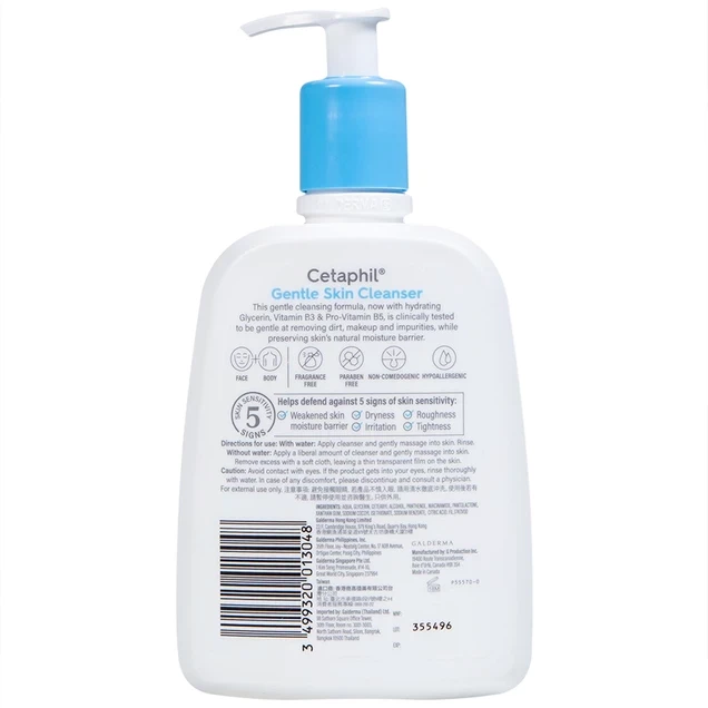 Sữa rửa mặt dịu nhẹ Cetaphil Gentle Skin Cleanser cung cấp độ ẩm cho da (500ml)
