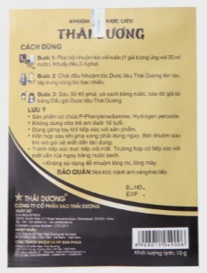 Dầu Gội Dược Liệu THÁI DƯƠNG Giúp Đen Tóc (Hộp 5 gói)
