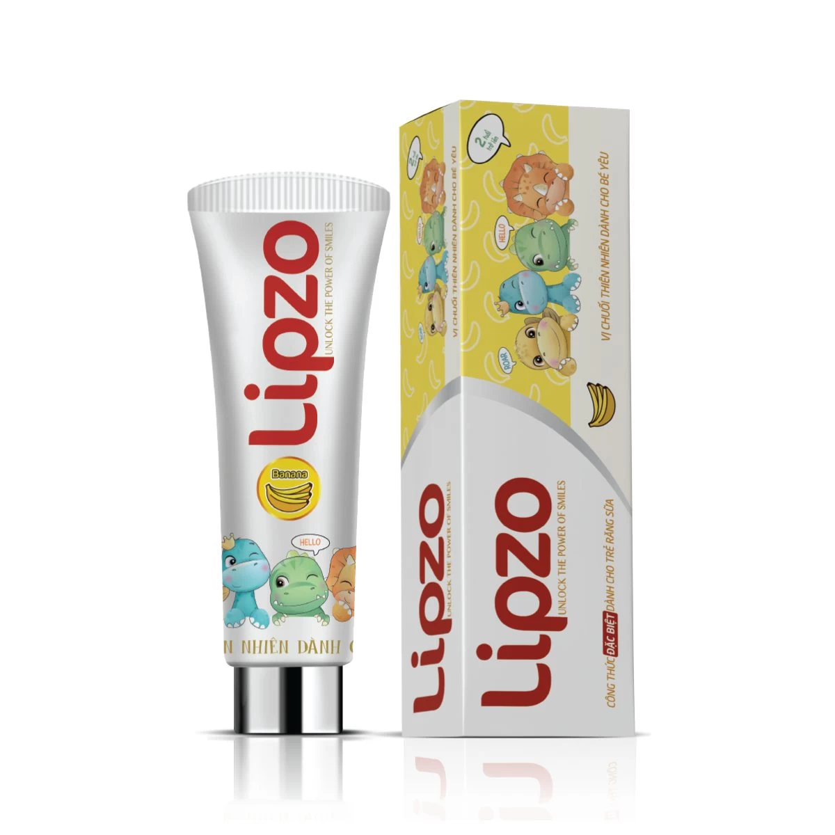 KĐR Lipzo Kids vị chuối Diligo Holdings (Hộp 1 tuýp x 75g) (Tuýp)
