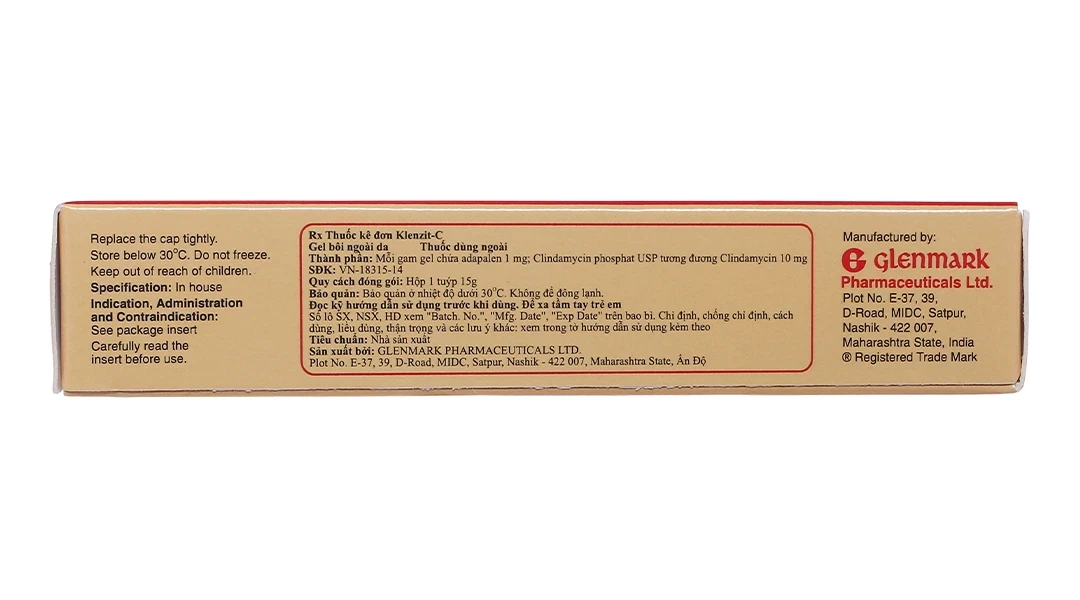 Gel bôi ngoài da Klenzit - C điều trị mụn trứng cá (15g)