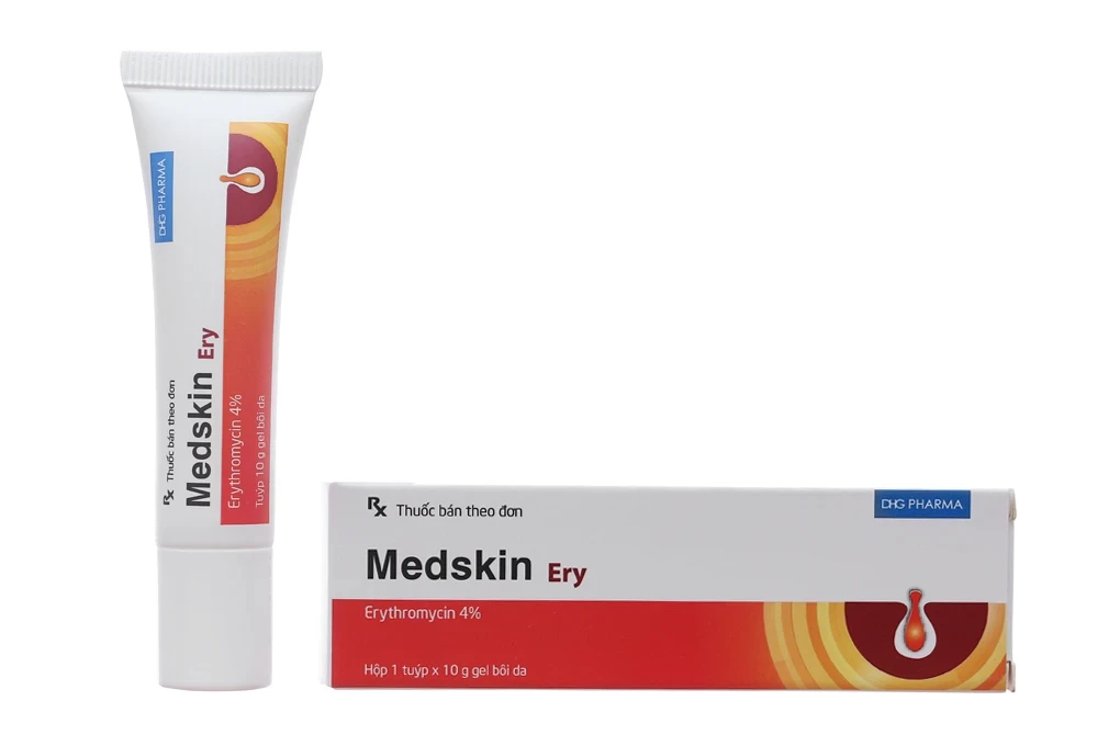 Gel bôi da Medskin Ery DHG Pharma điều trị mụn trứng cá, mụn nhọt, mủ (10g)