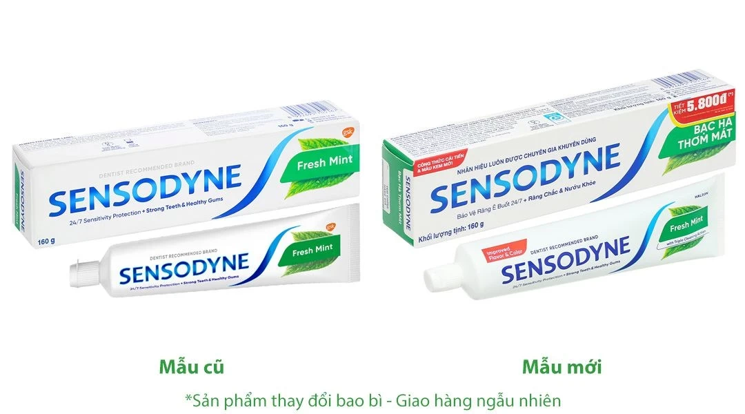 Kem đánh răng Sensodyne Fresh Mint giảm ê buốt tuýp 160g