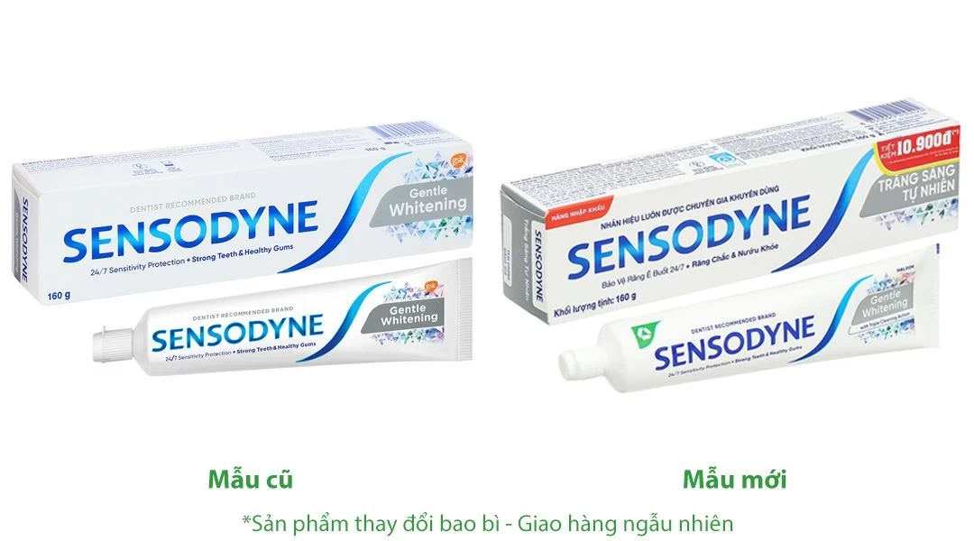Kem đánh răng Sensodyne Gentle Whitening giúp làm trắng răng tuýp 160g