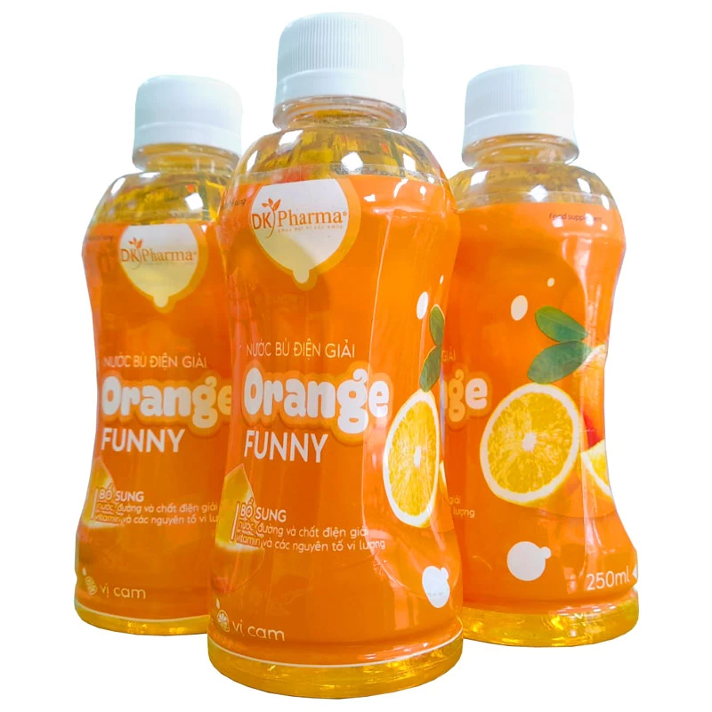 Nước bù điện giải Orange funny DK Pharma (Thùng 24 chai x 250ml)
