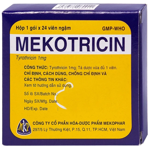 Mekotricin 1mg Mekophar (Hộp 1 gói x 24 viên) (Hộp)