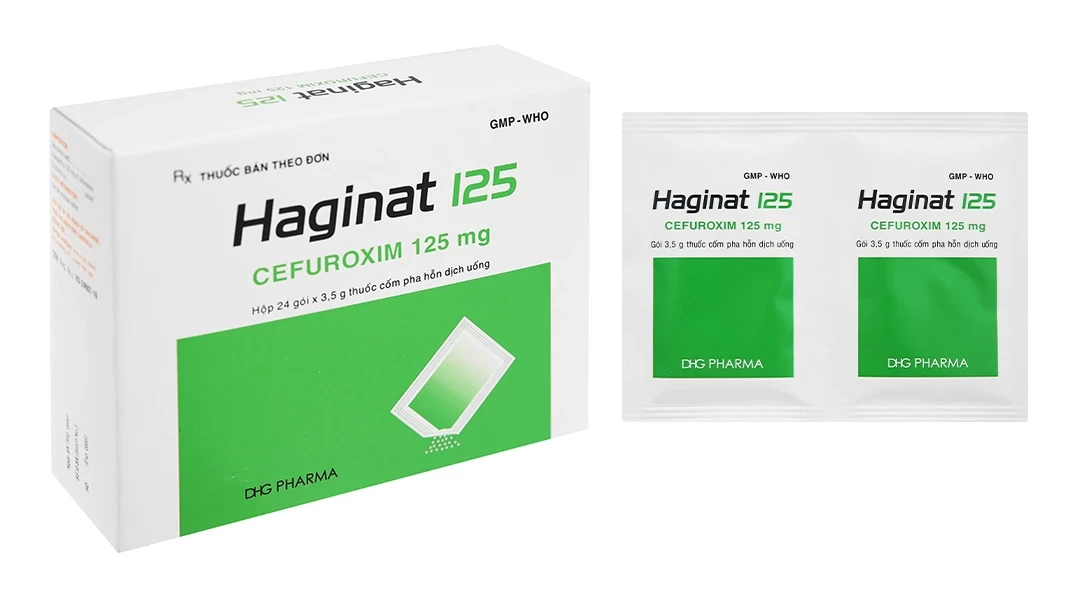 Cốm Haginat 125 DHG điều trị nhiễm khuẩn (24 gói)